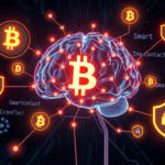 AI brain analyzing blockchain security and smart‑contract vulnerabilities