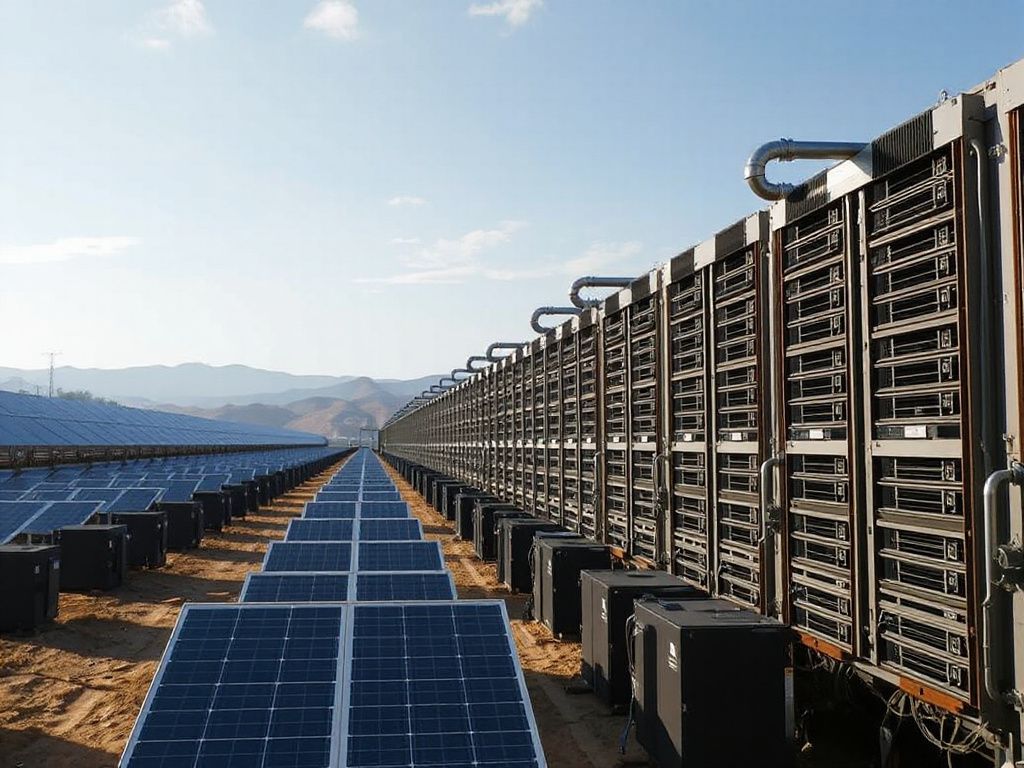 Bitcoin mining facility repurposed for AI compute with GPU servers and cooling infrastructure