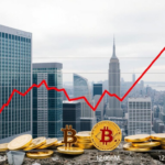 Bitcoin and gold prices compared during economic downturn