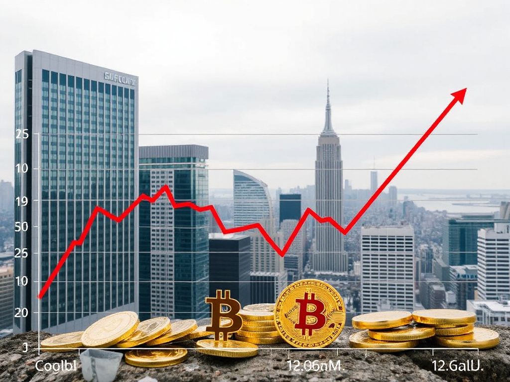 Bitcoin and gold prices compared during economic downturn